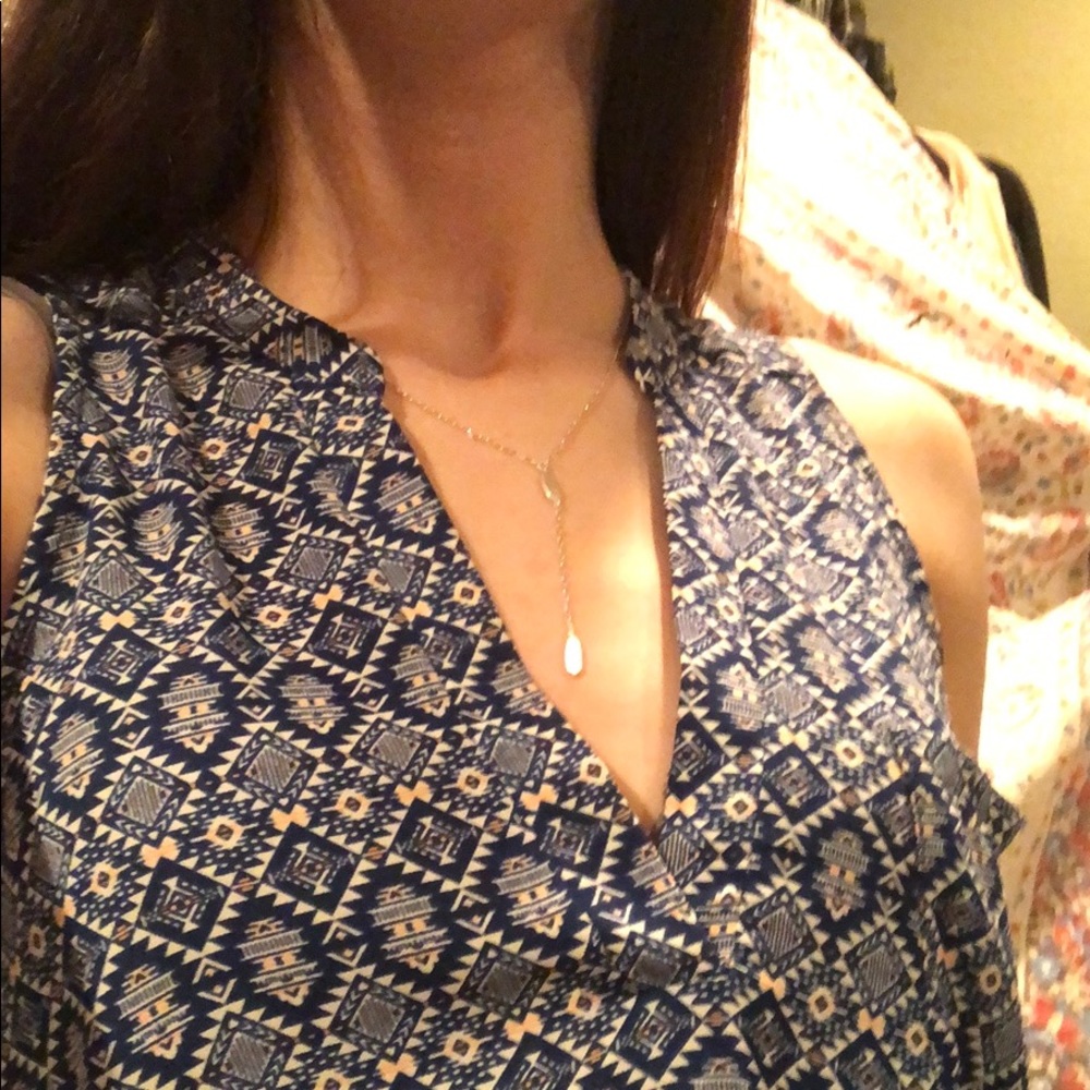 Lush Aztec print lightweight blouse